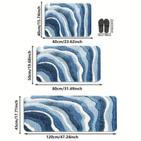 Tapis de Bain Vagues Océan Microfibre Antidérapant