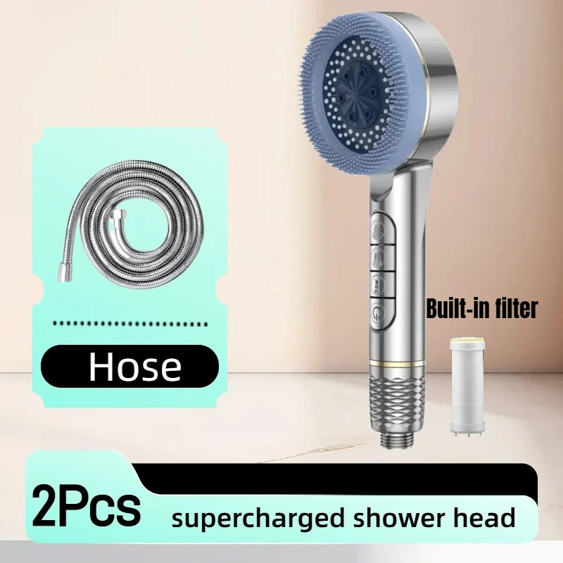 Pommeau de Douche Multifonction 4 Modes avec Filtre