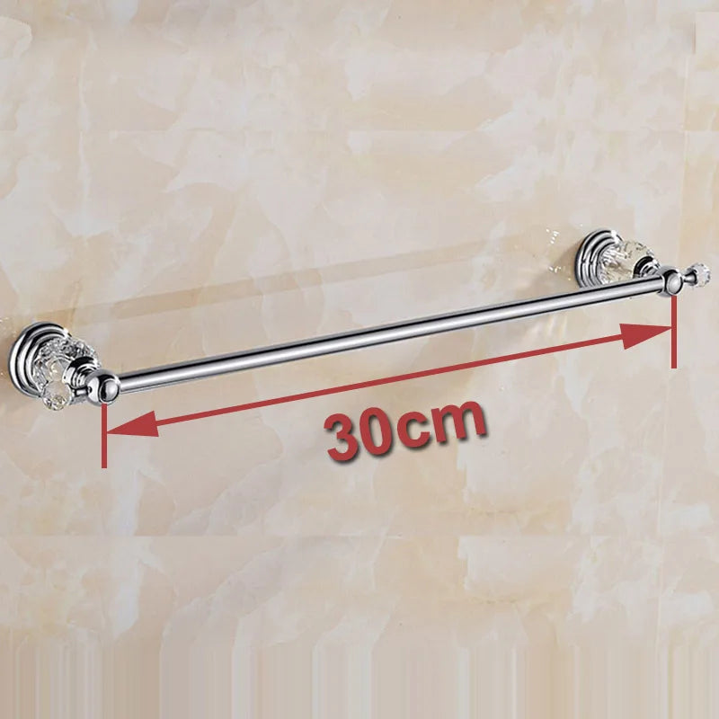 Porte-Serviette Mural Inox Chromé Longueur Réglable