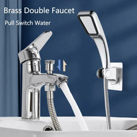 Mitigeur Lavabo Chromé avec Douchette à Main, Inverseur et Flexible