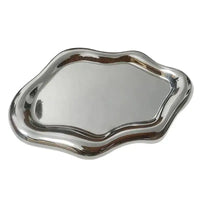 Plateau Miroir Nuage Argenté, Blanc, Crème ou Rose