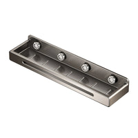 Étagère Salle de Bain Inox Gris à Ventouses, Sans Perçage 30 à 50 cm