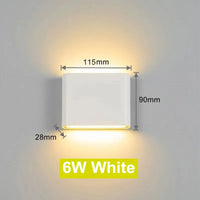 Applique Murale LED Haut et Bas, 6 ou 12 W, 3 Teintes
