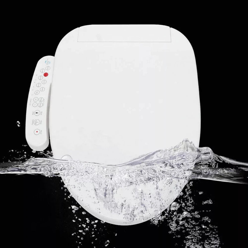 Abattant Japonais Électrique 1350 W Panneau Latéral, Eau Tiède et Air Chaud