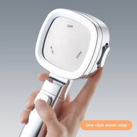 Pommeau de Douche Carré Chromé Haute Pression Filtrant