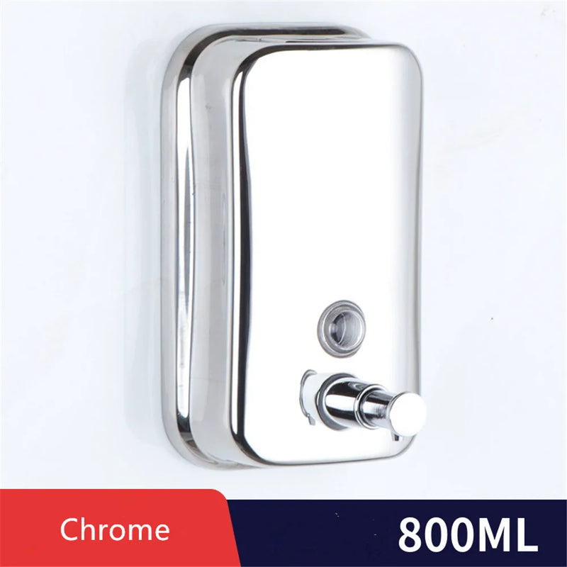 Distributeur de Savon Mural en Inox 304, 3 Contenances, 6 Finitions