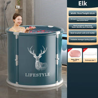 Baignoire Pliable Adulte Ronde 70 x 65 cm, Motif Cerf ou Licorne