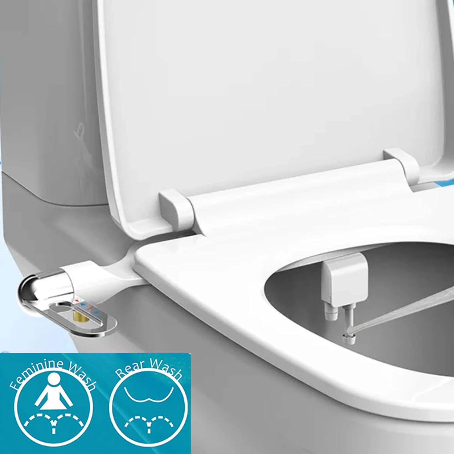 Abattant Japonais Ultra-Mince Pression d'Eau Réglable