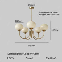 Suspension Cuisine Lustre Verre Rose, 3 ou 5 Têtes, Doré ou Chromé