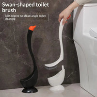 Brosse WC Cygne avec Support 45 cm, Blanc, Noir ou Bleu