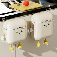 Poubelle Murale de Cuisine Mignonne Blanc Crème, 9 ou 12 L