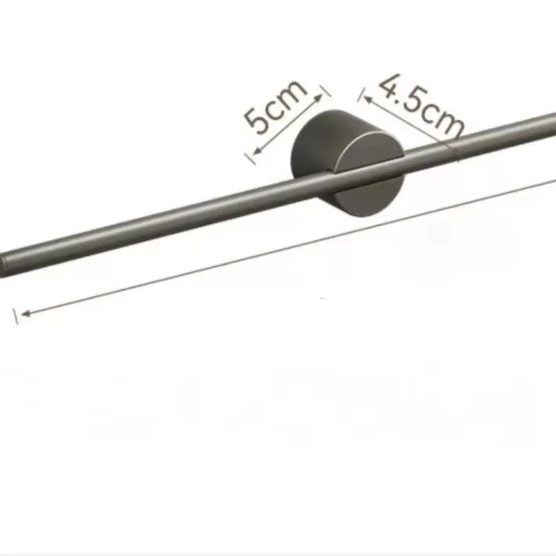 Porte-Serviette Mural Aluminium à Barre Fine, 30, 40 ou 50 cm