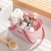 Panier de Douche Portable à Anses 25 cm, Gris, Blanc ou Rose