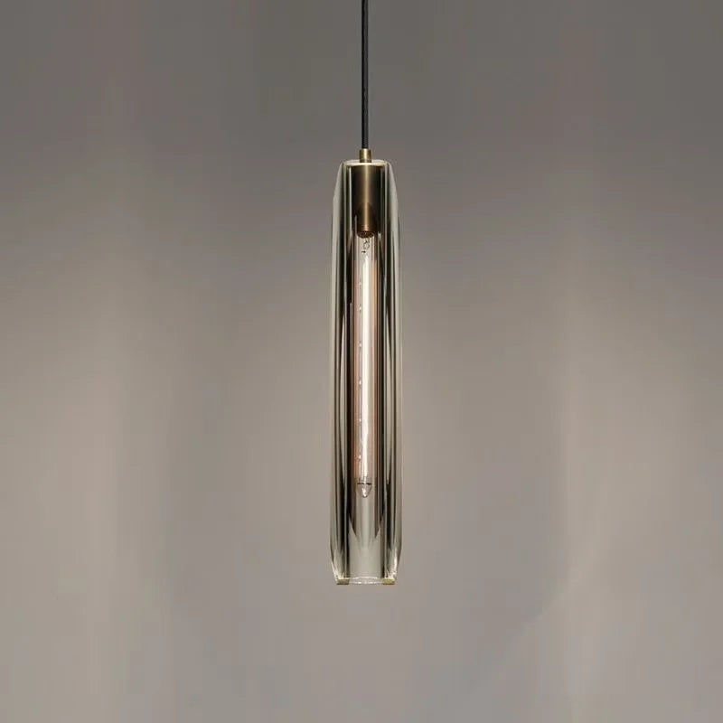 Suspension Cuisine en Cristal et Cuivre, 1 à 3 Lampes