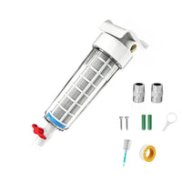 Préfiltre Toute la Maison PVC avec Vanne de Purge, Raccords Inclus