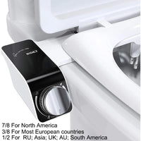 Bidet Non Électrique pour WC, Double Buse Autonettoyante, Eau Froide ou Chaude