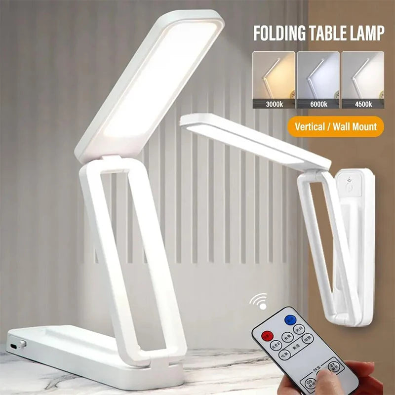Lampe de Table Pliable LED Rechargeable Tactile, Murale ou à Poser, 27 cm