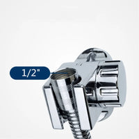 Support Mural de Pomme de Douche en Aluminium Argenté