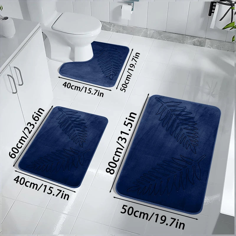 Tapis de Bain Antidérapant Lot de 3 Pièces