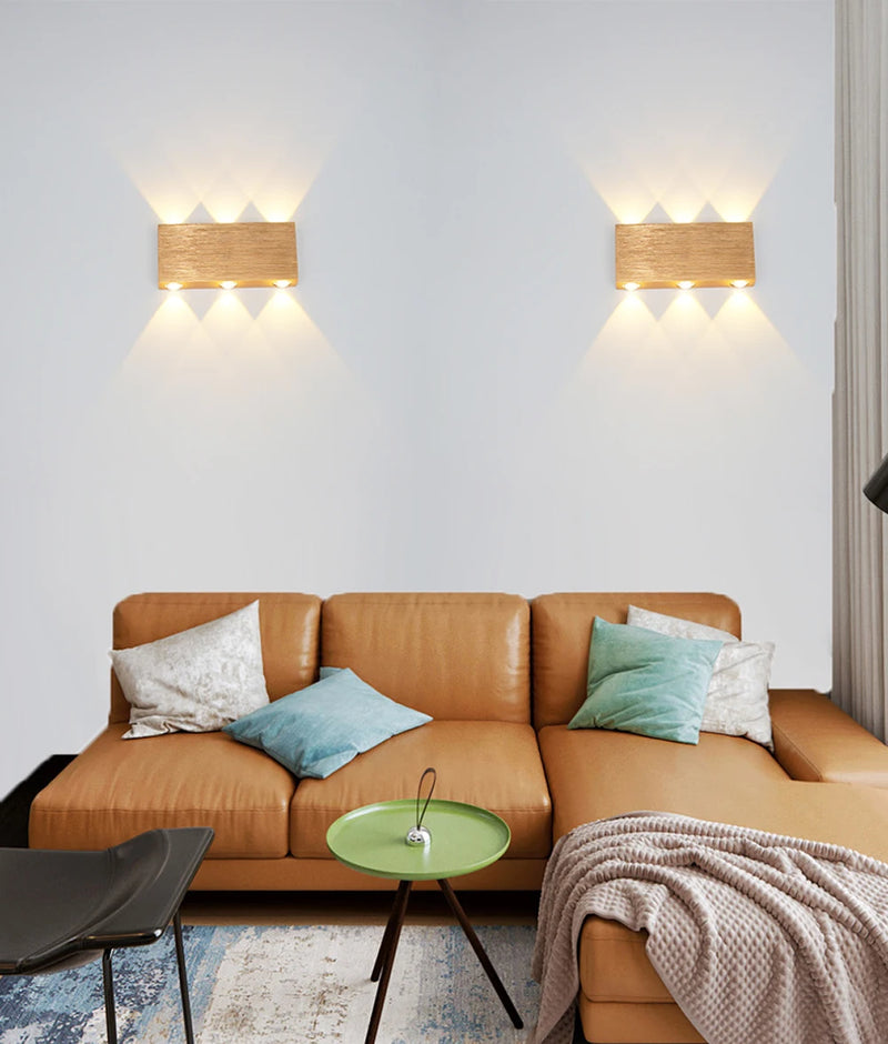 Applique Murale LED 6 Faisceaux Haut et Bas, Aluminium, 3 Finitions