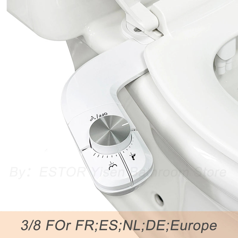 Bidet Toilette Non Électrique Double Buse Autonettoyante Eau Froide