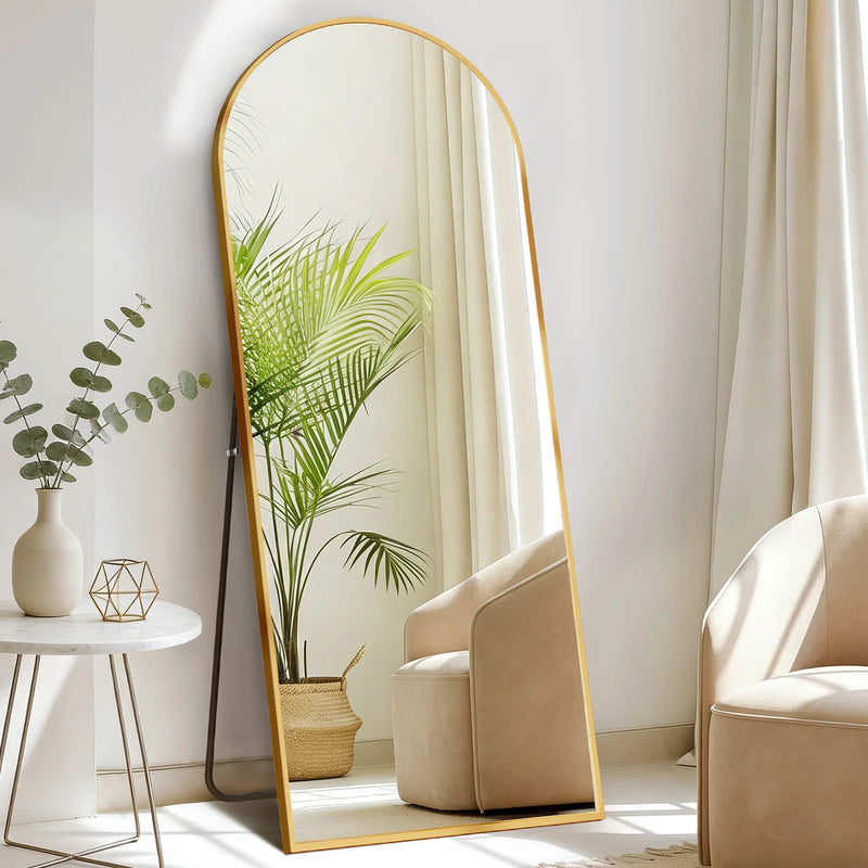 Miroir sur Pied Pleine Longueur 142 cm Cadre Aluminium