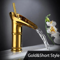 Mitigeur Lavabo Cascade Laiton Bec Haut