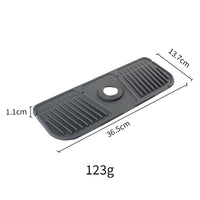Tapis de Robinet Silicone Anti-Éclaboussures 36,5 ou 44,4 cm, Gris ou Noir