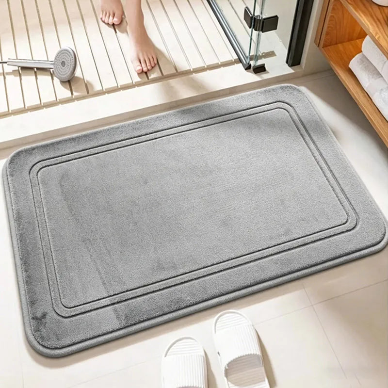 Tapis de Bain Antidérapant à Bordure en Relief, 11 Coloris, 2 Tailles