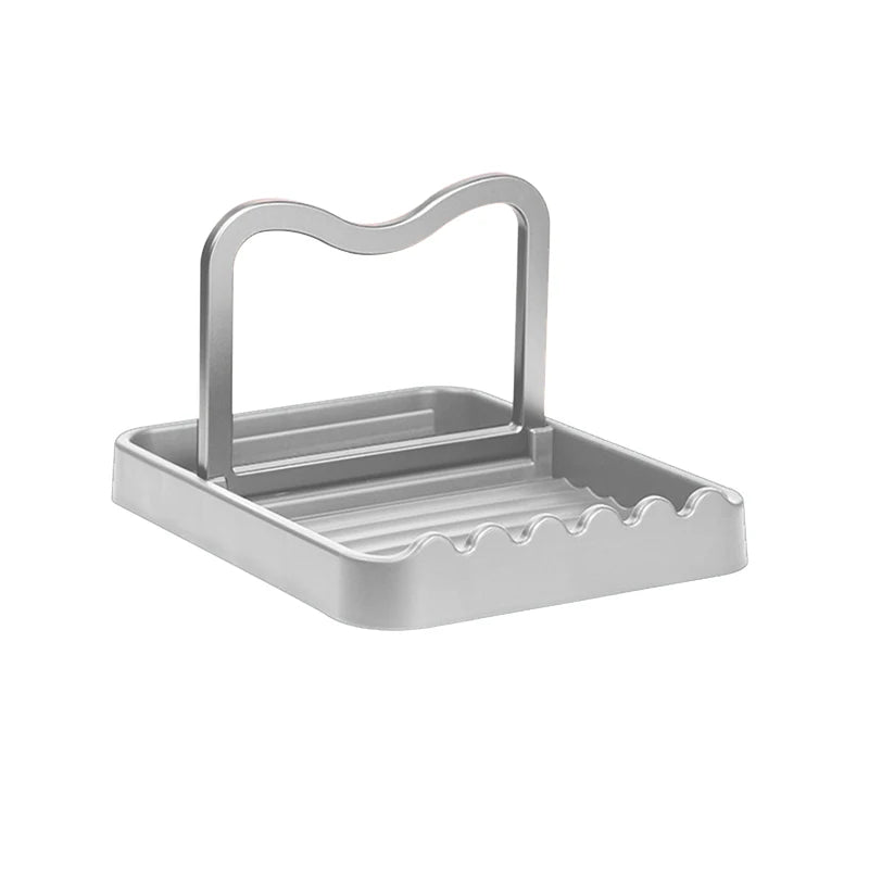 Repose-Ustensiles Rainuré à Arceau Pliable, Blanc, Gris ou Noir, 18,2 cm