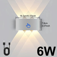 Applique Murale Rechargeable Haut et Bas avec Télécommande, 6 ou 10 W