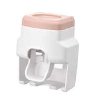 Distributeur de Dentifrice Mural Automatique avec Porte-Brosses, 4 Coloris, 7,5 x 10 cm