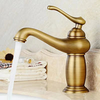 Robinet Lavabo Rétro Laiton Bronze Antique