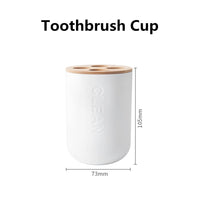 Accessoires Salle de Bain Bambou à la Pièce, 6 Articles, 3 Coloris