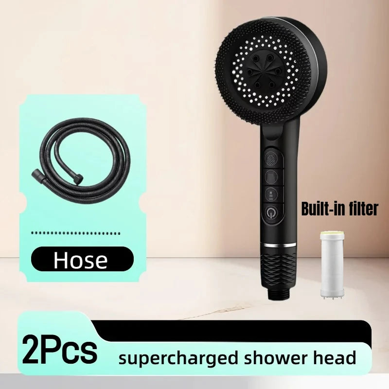 Pommeau de Douche Multifonction 4 Modes avec Filtre