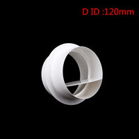 Clapet Anti-Retour Hotte et Ventilation, PVC Blanc, 80 à 200 mm