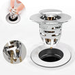 Bonde Lavabo Clic-Clac Universelle avec Panier Anti-Cheveux, 62 mm