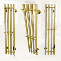 Sèche-Serviette Électrique Mural Vertical 3 ou 4 Barres Inox 98 cm