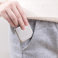 Miroir de Poche Pliant Inox Rond ou Carré, 2 Tailles au Choix