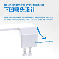 Bidet WC Non Électrique Double Buse à Molette Blanc, 28 cm
