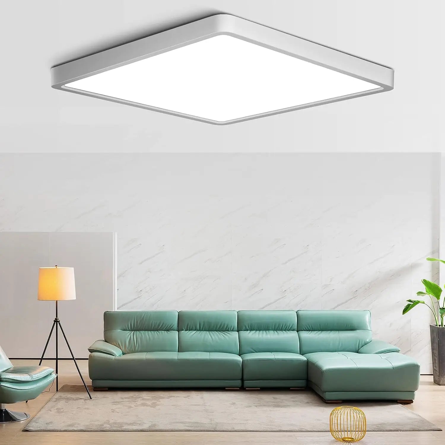 Plafonnier LED Cuisine Ultra-Fin 24W ou 36W 4 Finitions