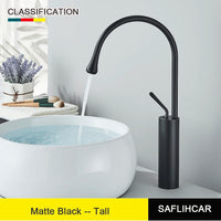 Mitigeur de Lavabo Moderne Monté sur Plan en Laiton