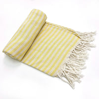 Serviette de Bain Turque Rayée à Franges en Coton 99 x 180 cm