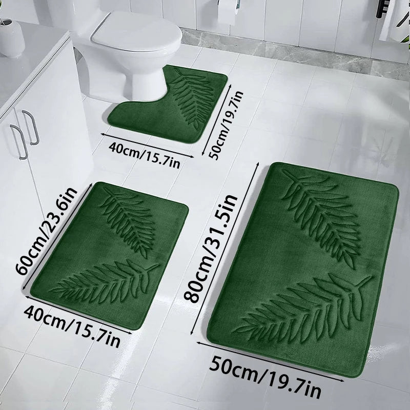 Tapis de Bain Antidérapant Lot de 3 Pièces