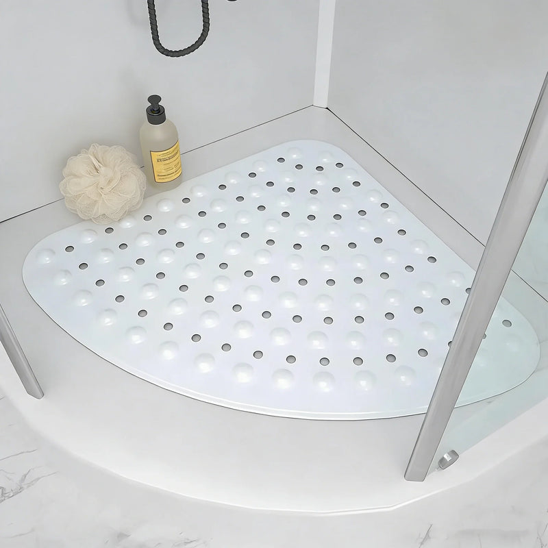 Tapis de Douche d'Angle Antidérapant Ventouses 53cm