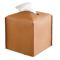Boîte à Mouchoirs Carrée en Simili Cuir, Cube 12,8 cm, 5 Coloris