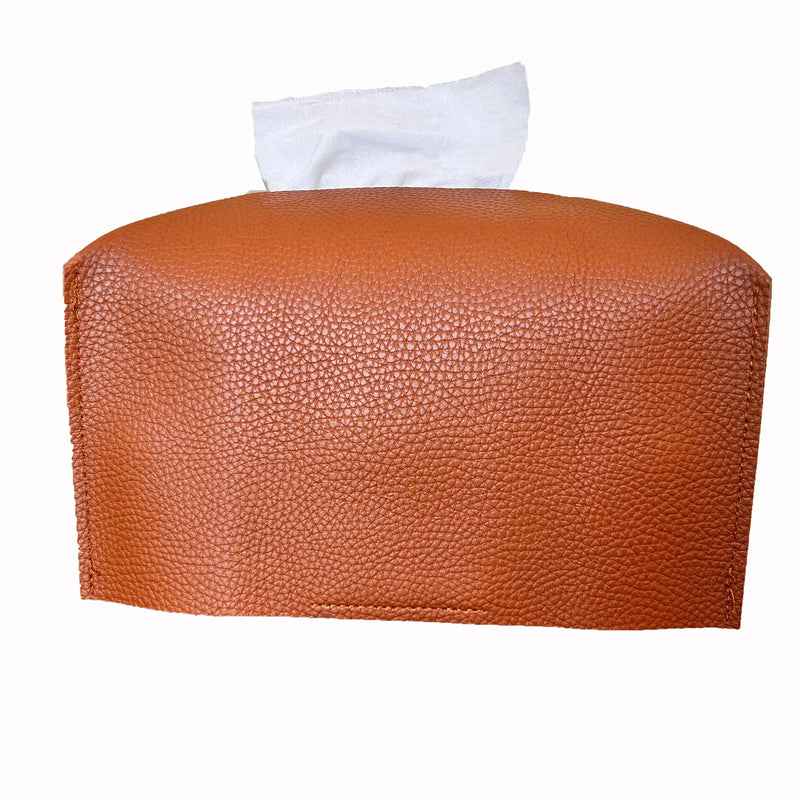 Boîte à Mouchoirs Housse en Simili Cuir, Carrée ou Rectangulaire, 6 Coloris