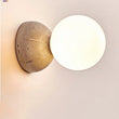 Applique Salle de Bain Travertin, Globe en Verre ou Spot en Bois