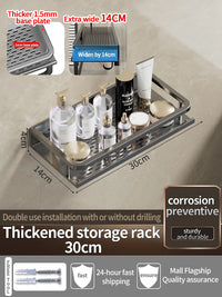 Étagère de Douche Murale Aluminium Avec ou Sans Perçage 30 à 60 cm
