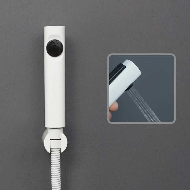 Douchette WC Blanche Pulvérisateur ABS ou Inox avec Flexible et Support Mural